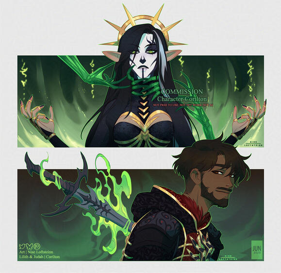 Lilith and Judah | For Corilton and Stoofle on bsky