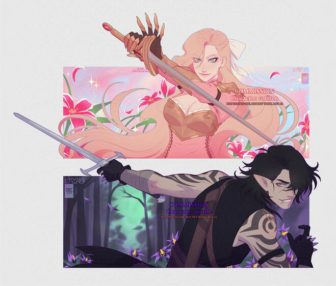 Edith and Locke | For Stoofle and Corilton on bsky